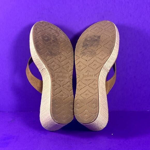 Zodiac Brown Rio‎ Espadrille Wedge Sandals Shoe Size 9.5-NEW - Picture 7 of 8